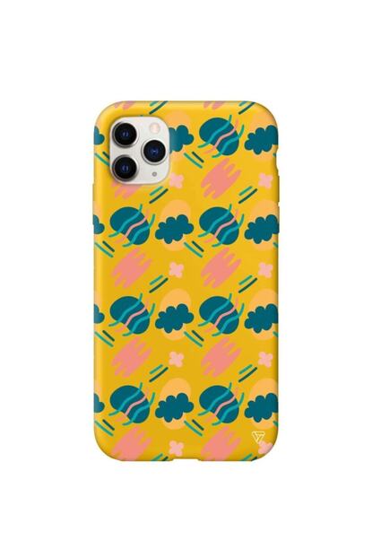 Trihed Iphone 11 Pro Max Sari Renkli Silikon Abstract 11 Telefon Kilifi Trendyol