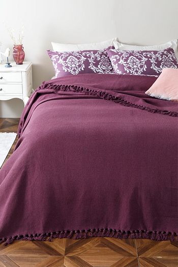 English Home Crimped Dokuma Cift Kisilik Yatak Ortusu 240x260 Cm Murdum Trendyol