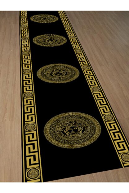 emiroglu medusa motif gold versace hali yolluk deri tabanli fiyati yorumlari trendyol