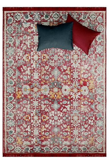 Nakka Hali Kirmizi Eskitme Hali Vintage Koleksiyon Al36a Red Trendyol