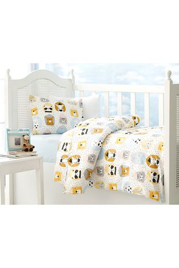 english home sleepy friends pamuklu bebe nevresim takimi 100x150 cm beyaz fiyati yorumlari trendyol