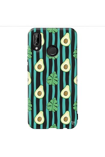 huawei p20 lite siyah renkli silikon avakado telefon kilifi