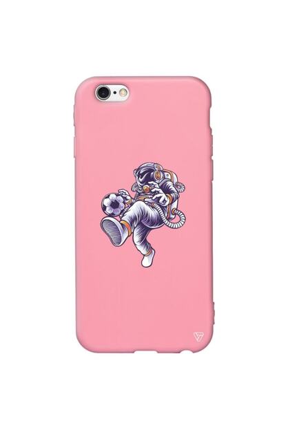 Trihed Iphone 6 Pembe Renkli Silikon Uzayda Rovesata Telefon Kilifi Trendyol