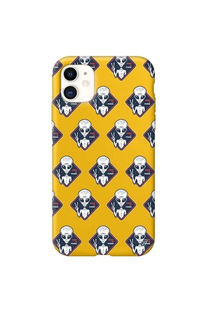 Trihed Iphone 11 Sari Renkli Silikon Aliens Telefon Kilifi Trendyol