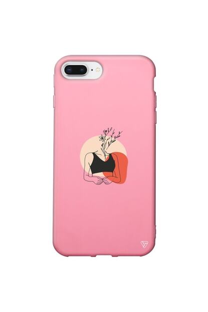 Trihed Iphone 7 Plus Pembe Renkli Silikon Flower Girl Telefon Kilifi Trendyol
