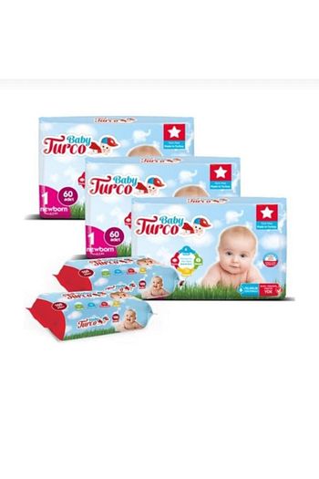 Baby Turco Bebek Bezi 1 No 60 Li X 3 Adet 2 Adet Islak Havlu Trendyol