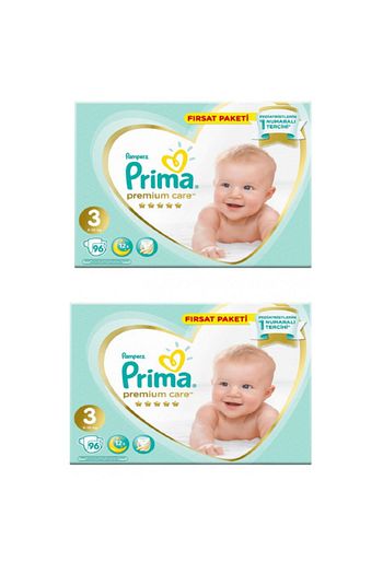 prima premium care prima bebek bezi premium care 3 beden 96x2 192 adet junior firsat paket fiyati yorumlari trendyol