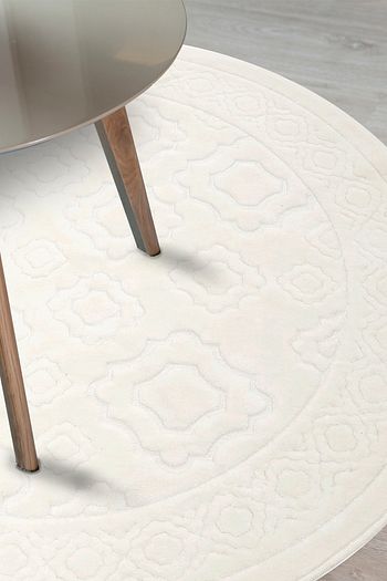 Alanur Home Alanur Aspendos Krem Cotton Yuvarlak Hali 120 X 120 Cm Trendyol