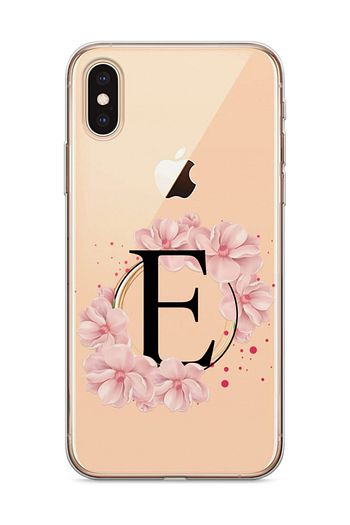 Wowicase Apple Iphone Xs Telefon Kilifi Pembe Cicekli Harf Tasarimli E Harfi Trendyol