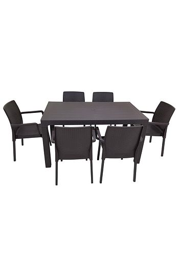 rainbow antrasit toronto starlux 80x140 camsiz masa ve 6 adet napoli rattan koltuk seti fiyati yorumlari trendyol
