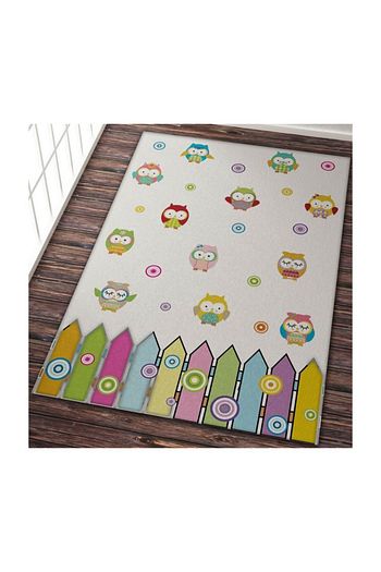 Ayze Home Bebek Odasi Renkli Baykuslar Ve Citler Baskili Hali Trendyol