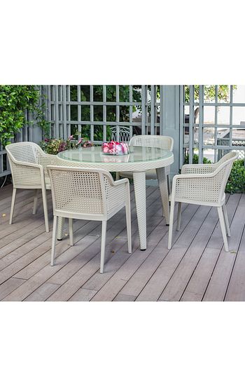 sandalye online octa 4 1 bahce balkon masa sandalye takimi kum beji cam tabla fiyati yorumlari trendyol