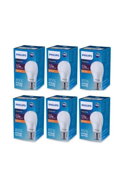 philips essential 6w 40w led ampul e27 duy sari isik 6 adet fiyati yorumlari trendyol