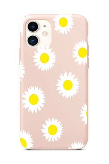 iphone 11 papatya desenli pembe telefon kilifi