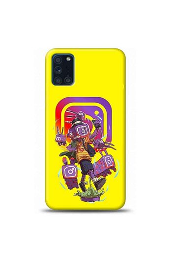 Kilif Madeni Samsung Galaxy A31 Instagram Sari Tasarimli Telefon Kilifi Y Srklf266 Trendyol