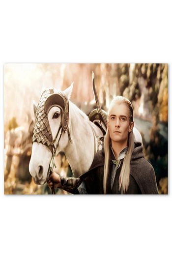 Cakatablo Ahsap Tablo Yuzuklerin Efendisi Legolas Ve Beyaz Ati 25x35 Cm Boyut Trendyol