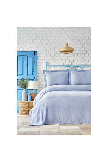 Karaca Home Stella Acik Mavi Cift Kisilik Yatak Ortusu Seti Trendyol