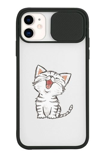 Mupity Yavru Kedi Tasarimli Iphone 11 Slayt Lens Kamera Korumali Siyah Telefon Kilifi Trendyol