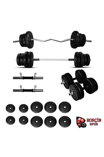borcinspor 48 kg halter dambil ve zbar seti agirlik seti vucut gelistirme seti fiyati yorumlari trendyol