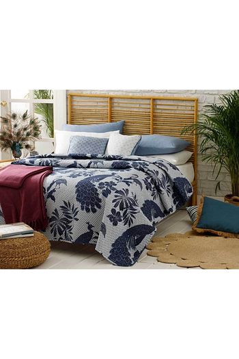 English Home Lacivert Peafowl Tek Kisilik Cok Amacli Yatak Ortusu 160x220 Cm Trendyol