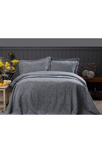 English Home Diamond Chic Stonewash Cift Kisilik Yatak Ortusu Takimi 240x250 Cm Antrasit Trendyol