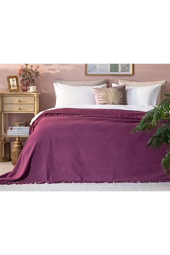 English Home Boho Dokuma Cift Kisilik Yatak Ortusu 240x260 Cm Murdum Trendyol