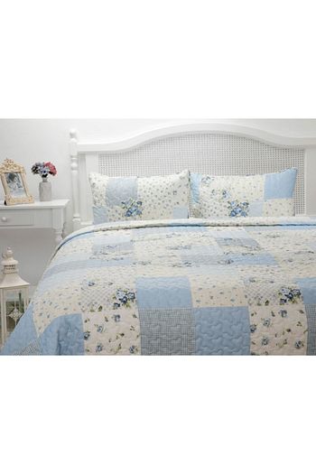 English Home Mila Patchwork Cift Kisilik Yatak Ortusu Takimi 240x260 Cm Mavi Trendyol