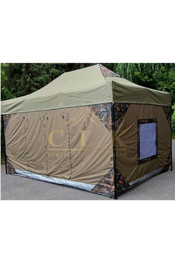 clk ticaret 3x4 5mt katlanabilir tente gazebo kamp cadir kamuflaj yesil fiyati yorumlari trendyol