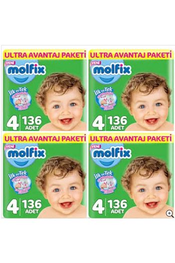 molfix bebek bezi ultra avantaj paketi 4 numara 4x136 adet fiyati yorumlari trendyol