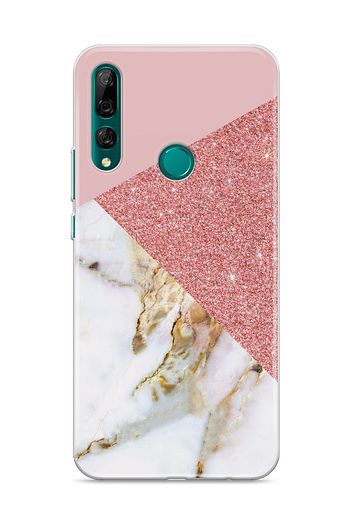 huawei y9 prime telefon kilifi simli mermerler tasarimli