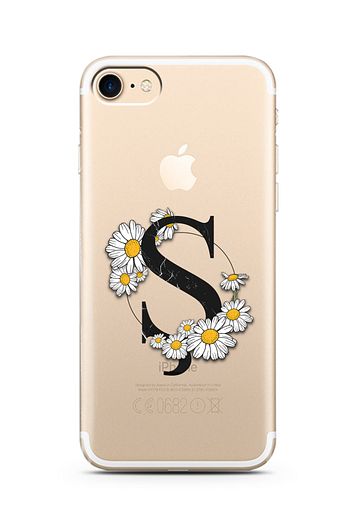 iphone 7 s harfi papatya harf tasarim super seffaf silikon telefon kilifi