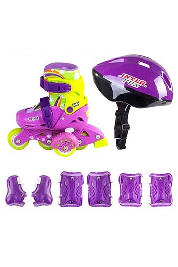Furkan Toys 5 Tekerlekli Cocuk Alistirma Pateni 3 Tekerlegi Isikli 2 Fonksiyon Koruyucu Kask Trendyol