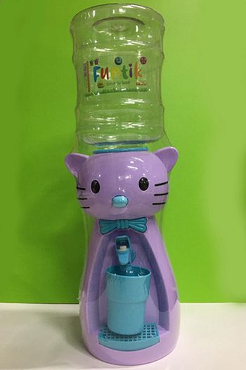 Funtik Toys Cocuklar Icin Hayvan Figurlu Su Sebili Lila Kedi Fosforlu Pembe Musluk Ve Bardak Trendyol