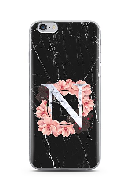 Spoyi Iphone 6s Plus N Harfi Siyah Mermer Cicekli Seffaf Silikon Telefon Kilifi Fiyati Yorumlari Trendyol