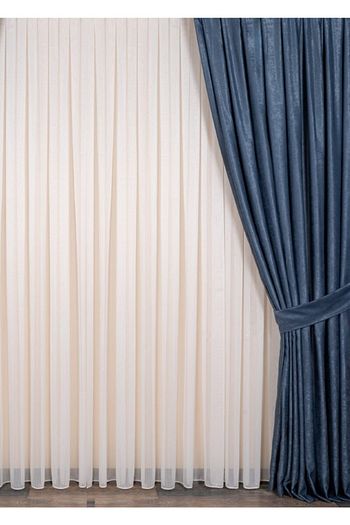 Suada Home Duz Parlak Desensiz Ekru Kirik Beyaz Renk Tul Perde Eni 270x260 Cm Trendyol