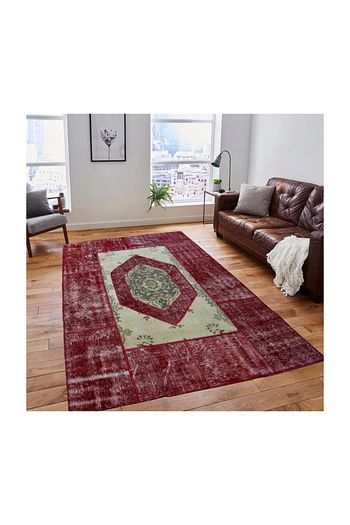 Kont Hali Kirmizi Krem Multi Renk Kaplama Zeminli Patchwork Hali 92250 16 Trendyol