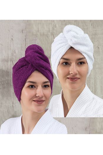 Eumenia Dugmeli Havlu Sac Kurulama Bone Seti 2 Adet Trendyol