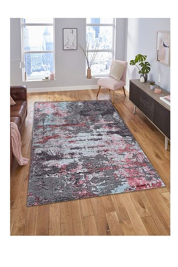 Haliexpress Gri Pembe Modern Yikanabilir Kesme Yolluk Salon Mutfak Oda Halisi K2025 Trendyol