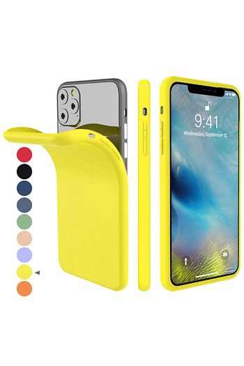 Zipax Apple Iphone 11 Pro Max Kilif Anano Soft Puruzsuz Renkli Silikon Sari Trendyol