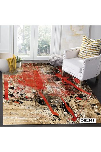 Cappio Hali Dijital Baski Kirmizi Desenli Hali Dhl255 Trendyol