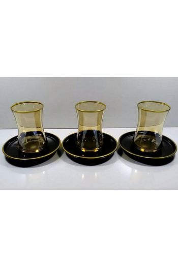Glass Art 12 Parca Gold Renkli Cay Seti Trendyol