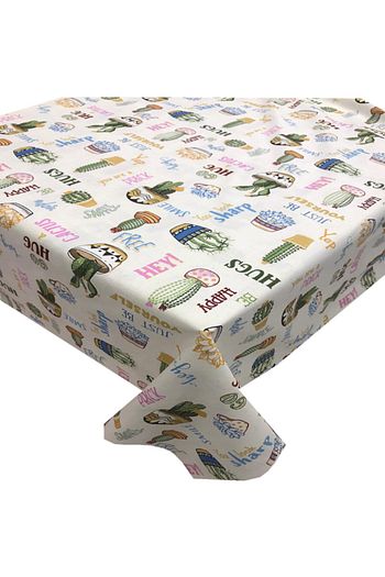 Zeren Home Kaktus Desenli Duck Dertsiz Masa Ortusu 160 X 260 Cm Trendyol