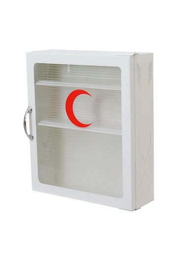 aksan kucuk metal ecza ve ilk yardim dolabi seffaf tek kapakli 3 rafli 35x30x10 cm ebat fiyati yorumlari trendyol