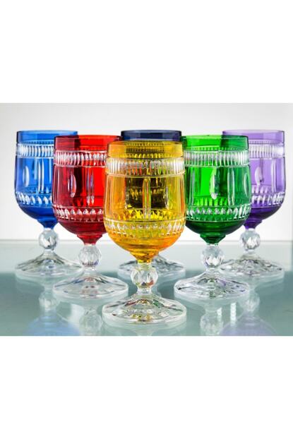 Bohemia Crystal Renkli 6 Adet Kahve Yani Bardak 180 Ml 12 Cm Trendyol
