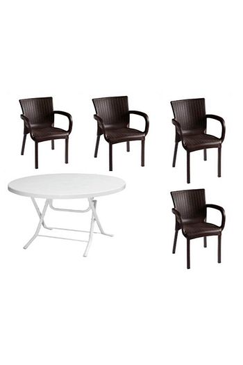 gentas werzalit 4 rattan balkon mutfak bahce masa sandalye takimi 80x120 fiyati yorumlari trendyol