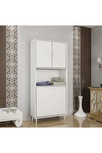 Modilayn Milano Iki Sepetli Kirli Camasir Cok Amacli Banyo Dolabi Fiyati Yorumlari Trendyol