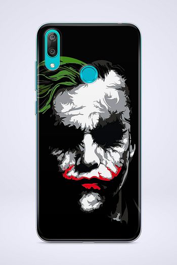 huawei y7 2019 telefon kilifi siyah joker tasarimli