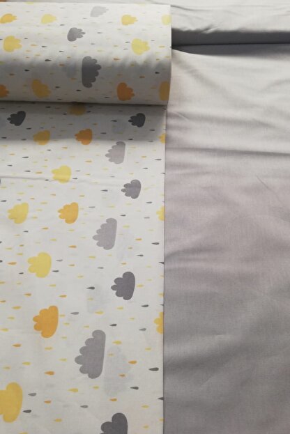 Wella Tek Kisilik Ozel Dikim Lastiksiz Duz Gri Carsaf Nevresim Takimi Pamuk Bulut Desen Fiyati Yorumlari Trendyol