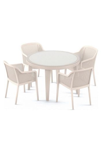 tilia mt07 4 kisilik camli masa takimi bahce balkon seti fiyati yorumlari trendyol