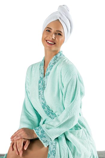 Modanty Kadin Beyaz Mikrofiber Sac Bonesi Dugmeli Banyo Havlusu 5 Li Trendyol